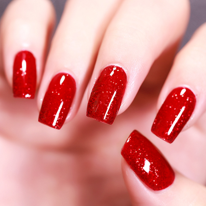 perekani Amazing red glitter gel