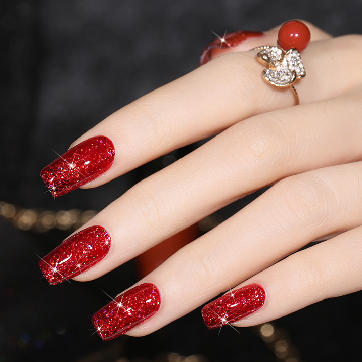 Christmas red platinum gel polish