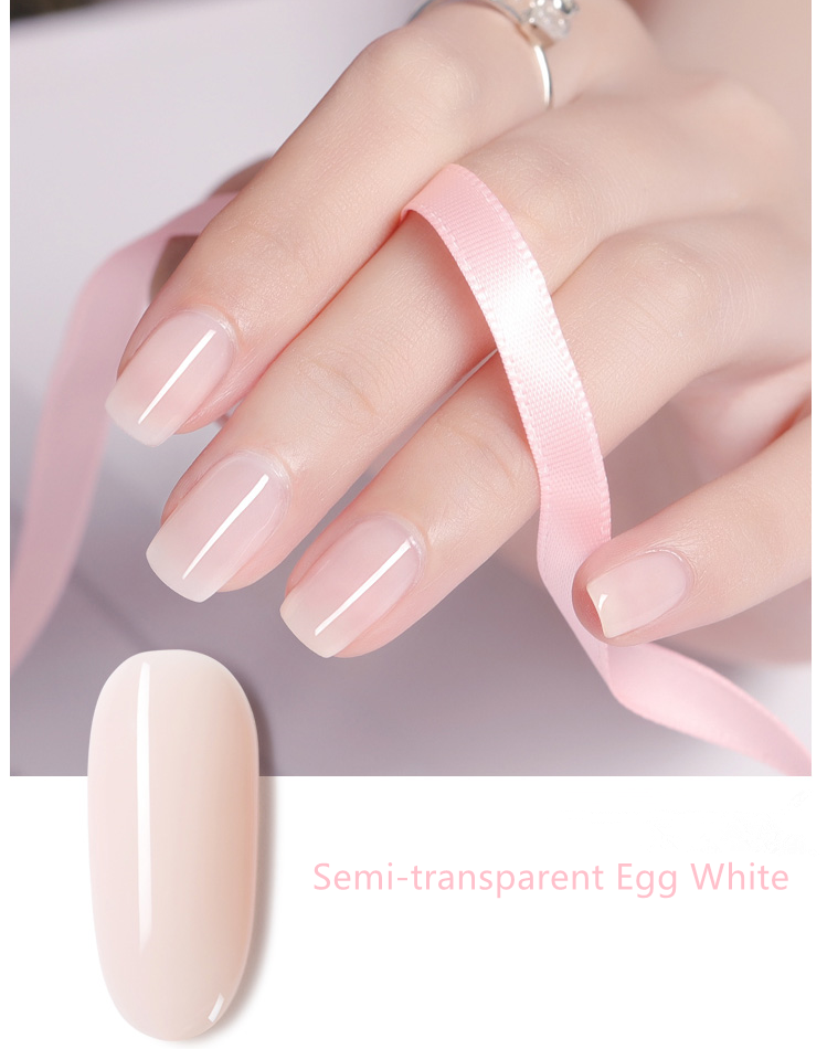 Egg white gel nail polish