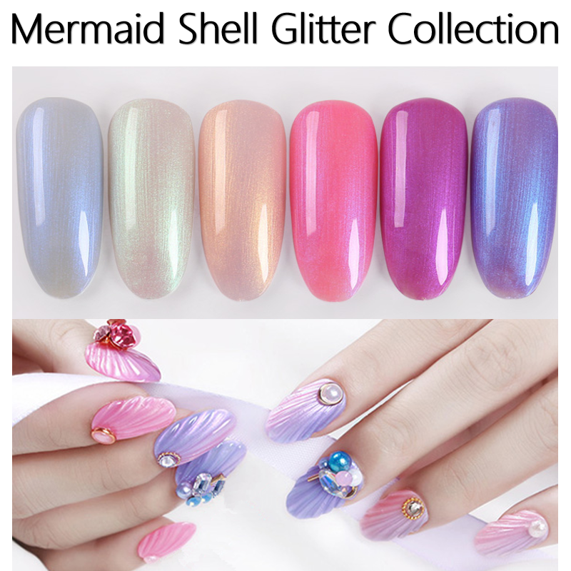 Mermaid Gel Nail Polish ကို ထောက်ပံ့ပေးသည်။