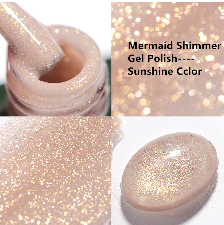 Mermaid Sunshine Shimmer color gel polish