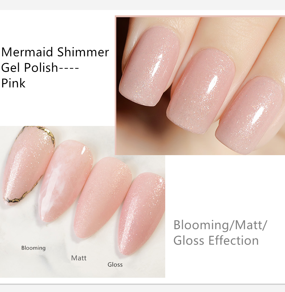 ọkọnọ dị ọnụ ala ịgba ọtọ Mermaid Shimmer Gel Polish