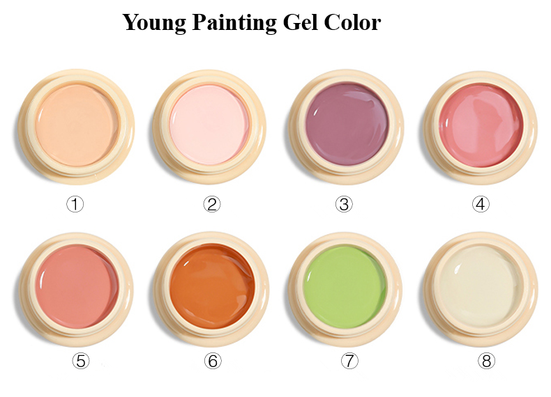 Pink color painting gel