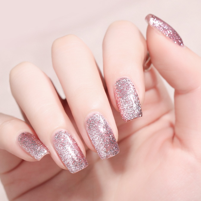 Pink platinum gel polish