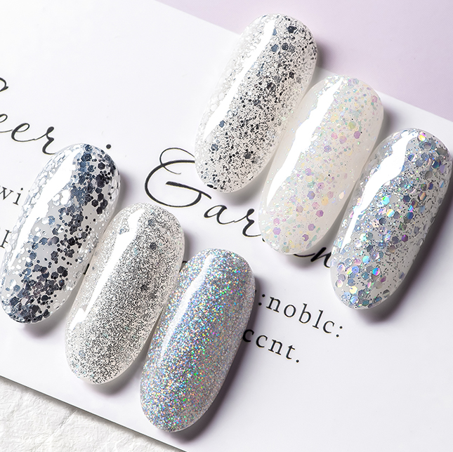 Sulveren diamant gel polish