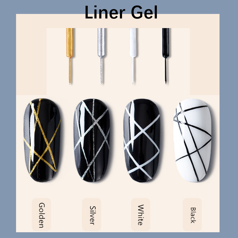 liner art gel nail polish