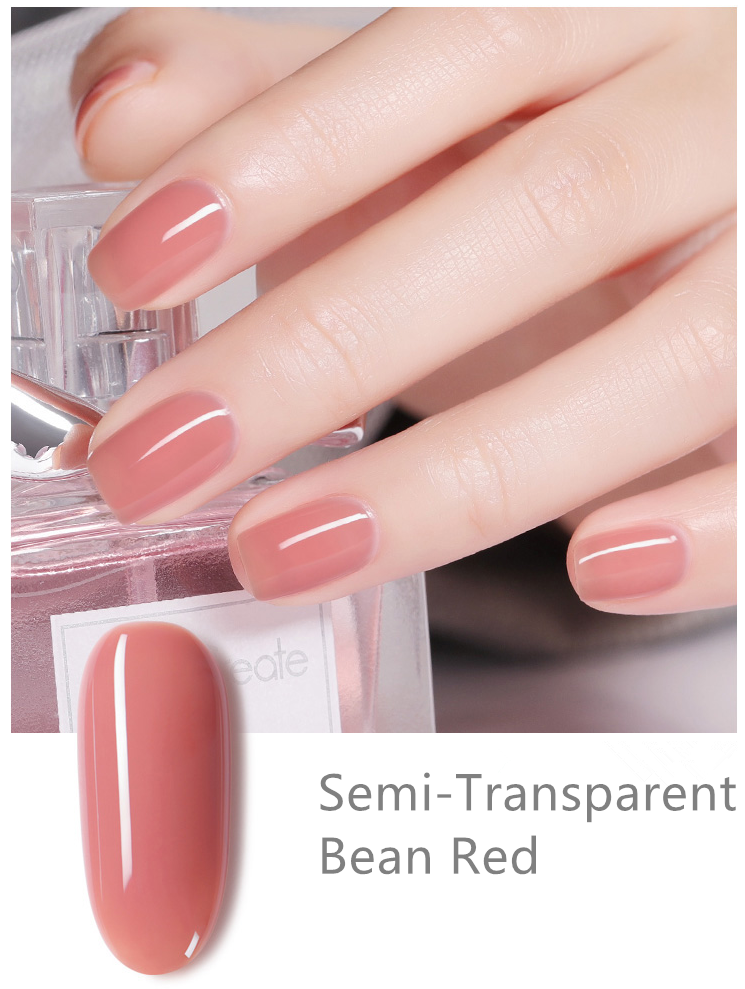 nude color manicure uv polygel