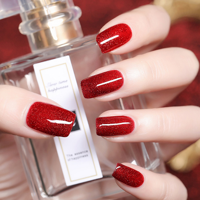 red platinum gel nail polish